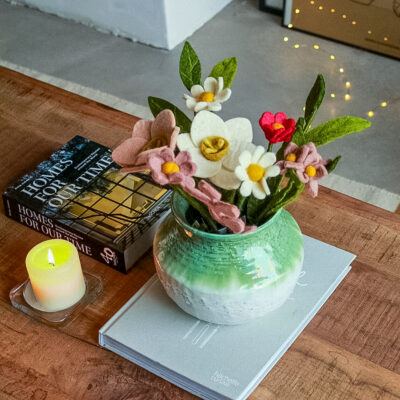 bouquet de fleurs en feutrines