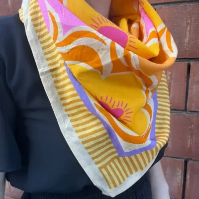 foulard ditalola popy safran
